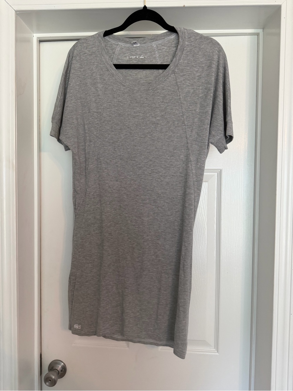 Lacoste Heather Gray Short Sleeve Tunic